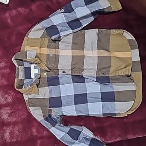 Burberry Kids Multicolor Check Button Down Shirt